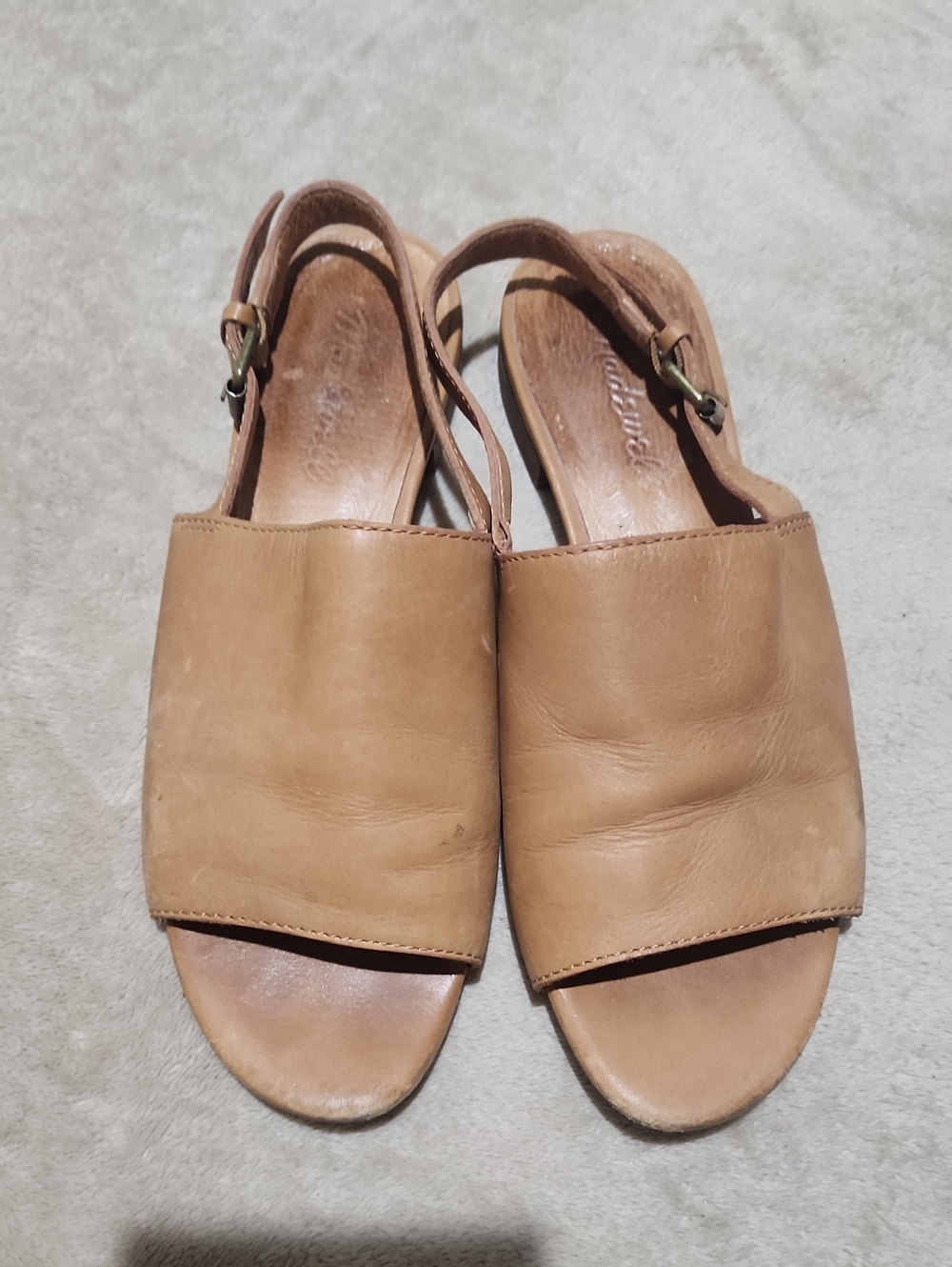 Madewell Noelle Slingback Sandal - Cognac Tan Leather - Picture 4 of 9